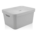 Ficha técnica e caractérísticas do produto Caixa Organizadora Ou Cube com Tampa Branca 46 x 36 x 24,5 cm