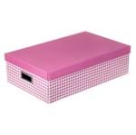 Ficha técnica e caractérísticas do produto Caixa Organizadora Papelão Rosa 14x31x50 Cm Closet Kids Boxgraphia
