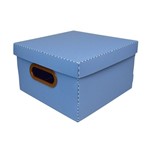 Ficha técnica e caractérísticas do produto Caixa Organizadora Pequena Dello Linho Azul