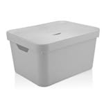 Ficha técnica e caractérísticas do produto Caixa Organizadora Plástica Cube OU Tampa Branca 45X35X24CM