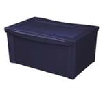 Ficha técnica e caractérísticas do produto Caixa Organizadora Plástico Azul 30,7x63,5x42,5cm 65L Ordene