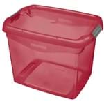 Ficha técnica e caractérísticas do produto Caixa Organizadora Plástico Vermelha 11L 23,1x22,8x31,8cm Sanremo
