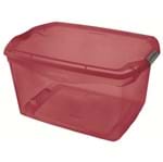Ficha técnica e caractérísticas do produto Caixa Organizadora Plástico Vermelha 29L 27,6x33,1x48,7cm Sanremo