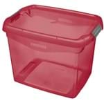 Ficha técnica e caractérísticas do produto Caixa Organizadora Plástico Vermelho 23,1x22,8x31,8cm 11L Sanremo