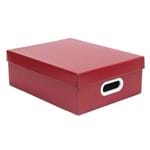 Ficha técnica e caractérísticas do produto Caixa Organizadora Stok Vermelha - 37x29cm
