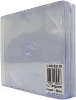Ficha técnica e caractérísticas do produto Caixa para CD Super SLIM 5.2MM Transparente PCT.C/05 Tecnomidia