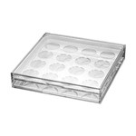 Ficha técnica e caractérísticas do produto Caixa para Organizar 16 Cápsulas de Café em Acrílico - Lyor Design - 27,2x26,6 Cm