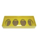 Ficha técnica e caractérísticas do produto Caixa para Ovo de Colher (4x50gr) Amarelo 20,6x8,3x3,5 com 10