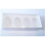 Ficha técnica e caractérísticas do produto Caixa para Ovo de Colher (4x50gr) Branco 20,6x8,3x3,5 com 10