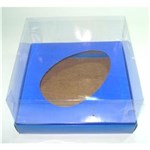 Ficha técnica e caractérísticas do produto Caixa para Ovo de Colher 350gr Azul 17x17x9 com 10
