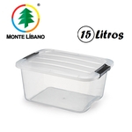 Ficha técnica e caractérísticas do produto Caixa Organizadora Multiuso Plástica 15 L - Monte libano