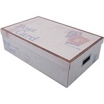 Caixa Organizadora Boxgraphia Retangular Grande Post Card - Bege