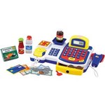 Ficha técnica e caractérísticas do produto Caixa Registradora com Acessórios DMT3816 DM Toys Azul