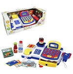 Ficha técnica e caractérísticas do produto Caixa Registradora Infantil com Acessórios Azul - Dm Toys