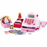Ficha técnica e caractérísticas do produto Caixa Registradora Infantil com Acessórios Rosa - Dm Toys