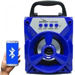 Ficha técnica e caractérísticas do produto Caixa Som Amplificada Portátil Bluetooth Mp3 Fm USB Sd Aux Bateria 6W Rms Grasep D-BH1064 Azul