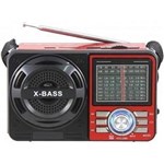 Ficha técnica e caractérísticas do produto Caixa Som Portátil Retrô Rádio Am-Fm Lelong LE-616 Vermelha