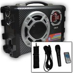 Ficha técnica e caractérísticas do produto Caixa Som Portatil Usb Karaoke Fm Mp3 Rca Mic 120w Sd Amplif