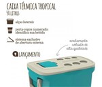 Ficha técnica e caractérísticas do produto Caixa Térmica Tropical C/ Rodas 50 Litros Azul - Soprano