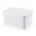 Ficha técnica e caractérísticas do produto Caixas Organizadora Rattan 15L Kit 6 Peças Branco