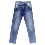 Ficha técnica e caractérísticas do produto CalÃ§a Look Jeans Skinny Jeans Azul - Azul - Menino - AlgodÃ£o - Dafiti