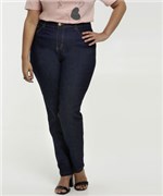Ficha técnica e caractérísticas do produto Calça Feminina Jeans Reta Plus Size Marisa