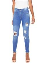 Ficha técnica e caractérísticas do produto Calça Jeans Biotipo Skinny Cropped Azul