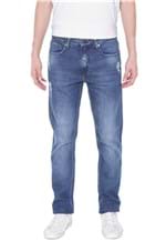 Ficha técnica e caractérísticas do produto Calça Jeans Calvin Klein Jeans Slim Destroyed Azul