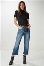 Ficha técnica e caractérísticas do produto Calça Jeans Cinto Borla Azul - 36