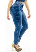 Ficha técnica e caractérísticas do produto Calça Jeans Cintura Alta Frozini Skinny