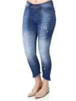 Ficha técnica e caractérísticas do produto Calça Jeans Cropped Feminina Über Azul