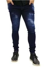 Ficha técnica e caractérísticas do produto CalÃ§a Jeans Elite Lux Skinny Azul Rasgado - Azul - Masculino - Dafiti