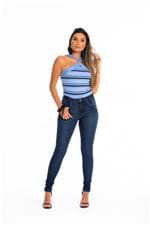 Ficha técnica e caractérísticas do produto Calça Jeans Feminina Azul Escuro