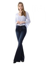 Ficha técnica e caractérísticas do produto Calça Jeans Feminina Flare - 254375 - Sawary