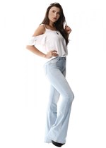 Ficha técnica e caractérísticas do produto Calça Jeans Feminina Flare - 255451 - Sawary