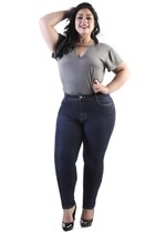 Ficha técnica e caractérísticas do produto Calça Jeans Feminina Legging Plus Size 264135 - Sawary