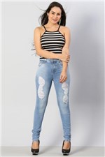 Ficha técnica e caractérísticas do produto Calça Jeans Feminina Push UP - 249478 - Sawary