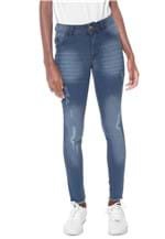 Ficha técnica e caractérísticas do produto Calça Jeans FiveBlu Skinny Desgastes Azul