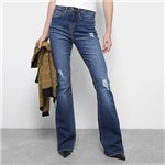 Ficha técnica e caractérísticas do produto Calça Jeans Flare Calvin Klein Five Pockets Cintura Média Feminina