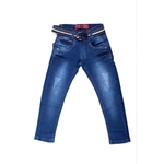 Ficha técnica e caractérísticas do produto Calça Jeans Infantil Masculina Com Cinto Lona