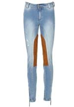 Ficha técnica e caractérísticas do produto Calça Jeans Lança Perfume Skinny Recortes Azul