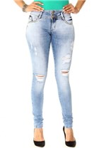 Ficha técnica e caractérísticas do produto Calça Jeans Legging Destroyed -243513 - Sawary