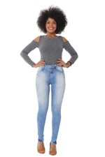 Ficha técnica e caractérísticas do produto Calça Jeans Legging Push Up - 251308 - Sawary