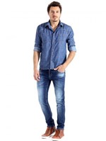 Ficha técnica e caractérísticas do produto Calça Jeans Masculina Skinny Confort - 248818 - Sawary