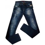 Ficha técnica e caractérísticas do produto Calça Jeans Masculina Slim Cofin Rock