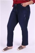 Ficha técnica e caractérísticas do produto Calça Jeans Reta Feminina Plus Size 46