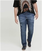 Ficha técnica e caractérísticas do produto Calça Masculina Jeans Destroyed Plus Size Razon