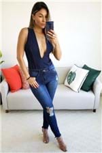 Ficha técnica e caractérísticas do produto Calça Skinny Colcci Jeans Bia By Marina Ruy Barbosa- Azul