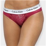 Ficha técnica e caractérísticas do produto Calcinha Calvin Klein Tanga Renda Tule Modern Cotton