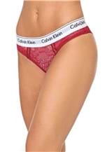 Ficha técnica e caractérísticas do produto Calcinha Calvin Klein Underwear Renda Tule Tanga Rosa/Branca